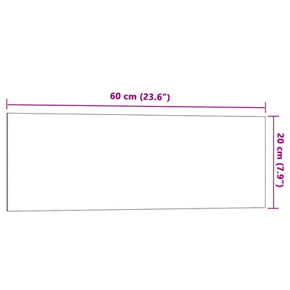 Lavagna Magnetica a Parete Bianca 60x20 cm Vetro Temperato