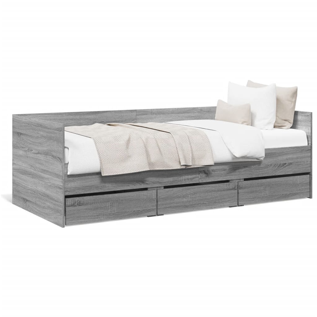 Divano Letto con Cassetti senza Materasso 90x190 cm - homemem39