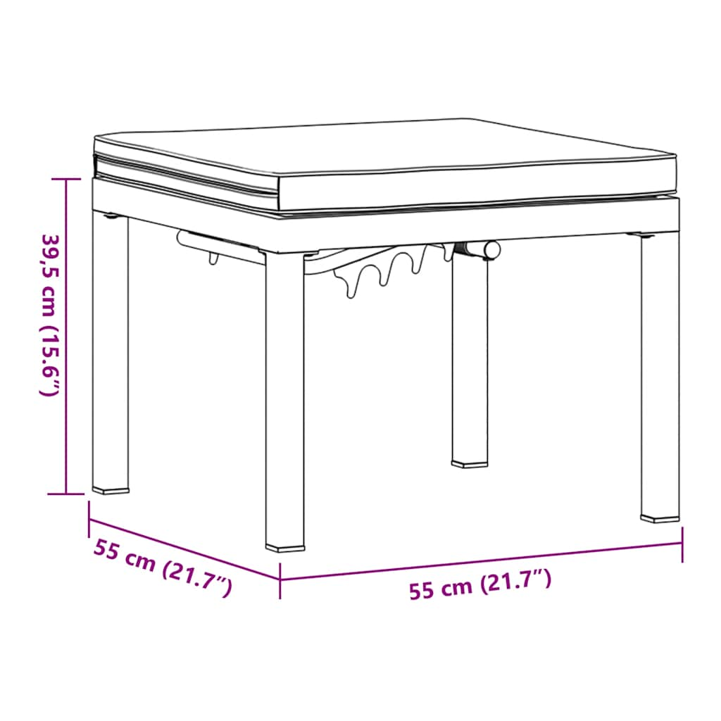 Panche Giardino con Cuscini 2pz Nere Acciaio Verniciato Polvere - homemem39