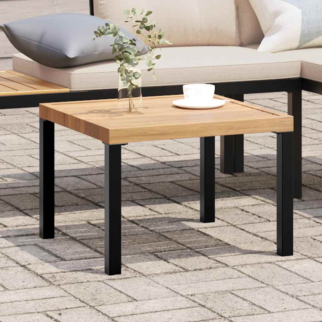 Tavolino Giardino Nero 55x55x39,5cm Acciaio Verniciato Polvere - homemem39