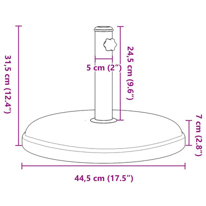 Base per Ombrellone per Pali Ø32/35/38 mm 15 kg Rotonda - homemem39