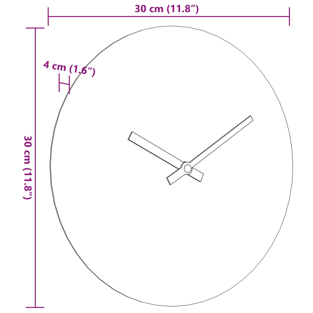 Orologio a Parete Giallo e Nero Ø30 cm in Legno Multistrato - homemem39