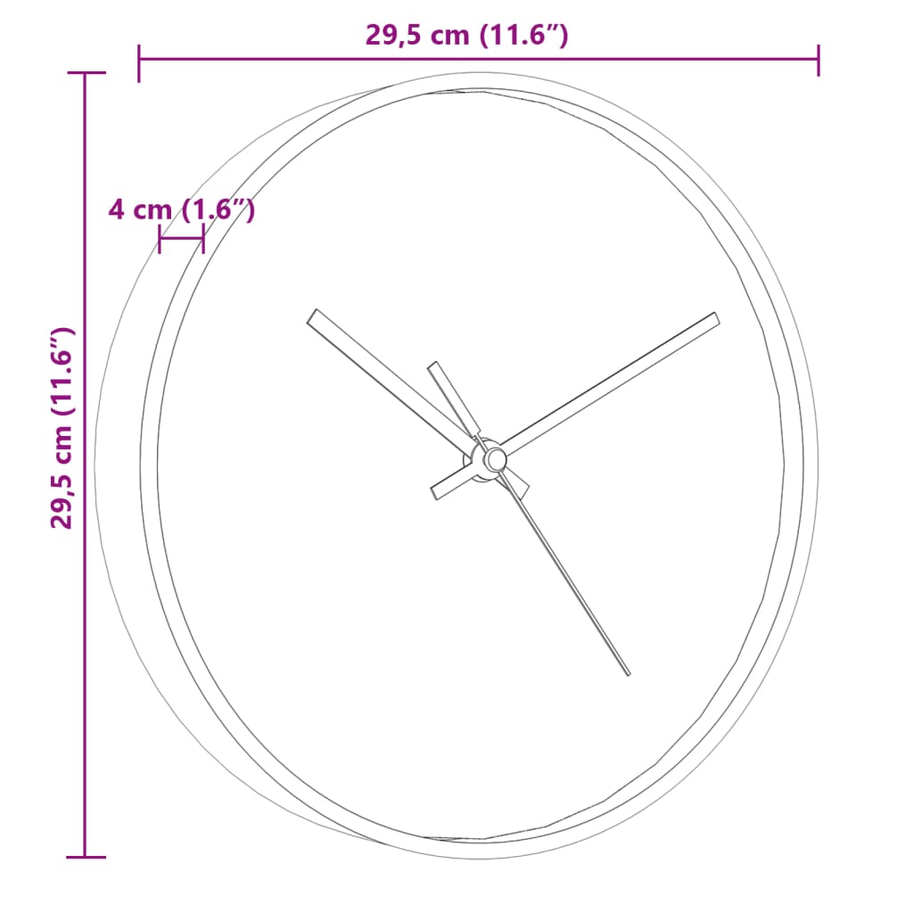 Orologio da Parete Oro e Blu Ø29,5 cm Polistirene e Vetro - homemem39