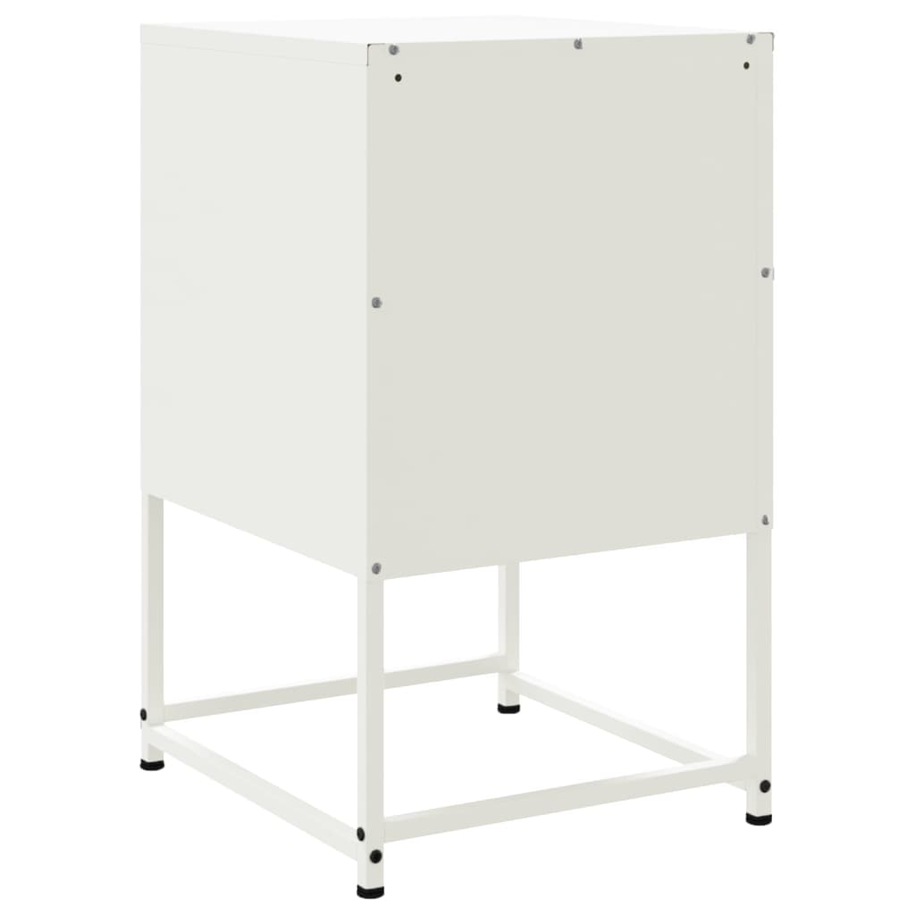 Comodini 2 pz Bianchi 36x39x60,5 cm in Acciaio