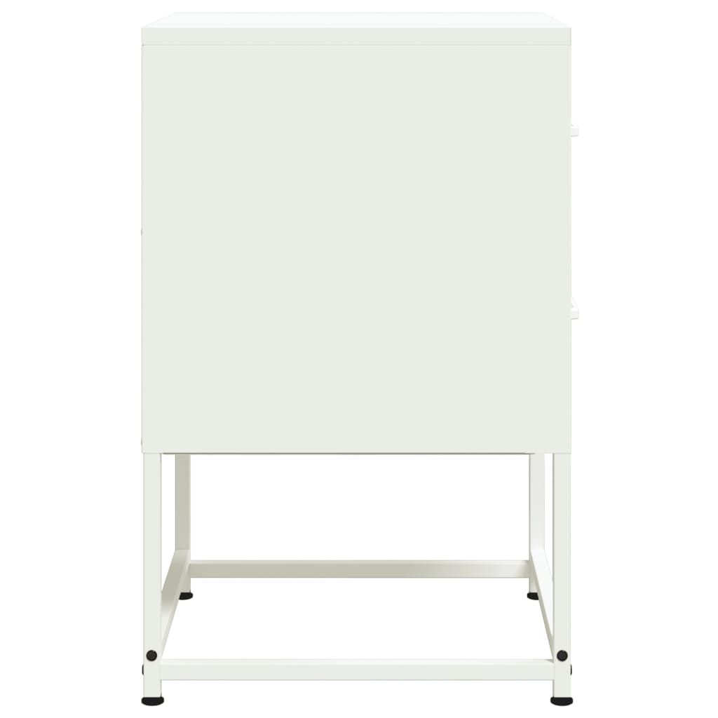 Comodini 2 pz Bianchi 36x39x60,5 cm in Acciaio