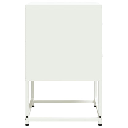 Comodini 2 pz Bianchi 36x39x60,5 cm in Acciaio