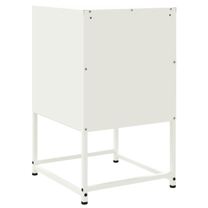 Comodini 2 pz Bianchi 36x39x60,5 cm in Acciaio