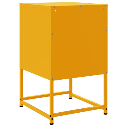 Comodini 2 pz Giallo Senape 36x39x60,5 cm in Acciaio