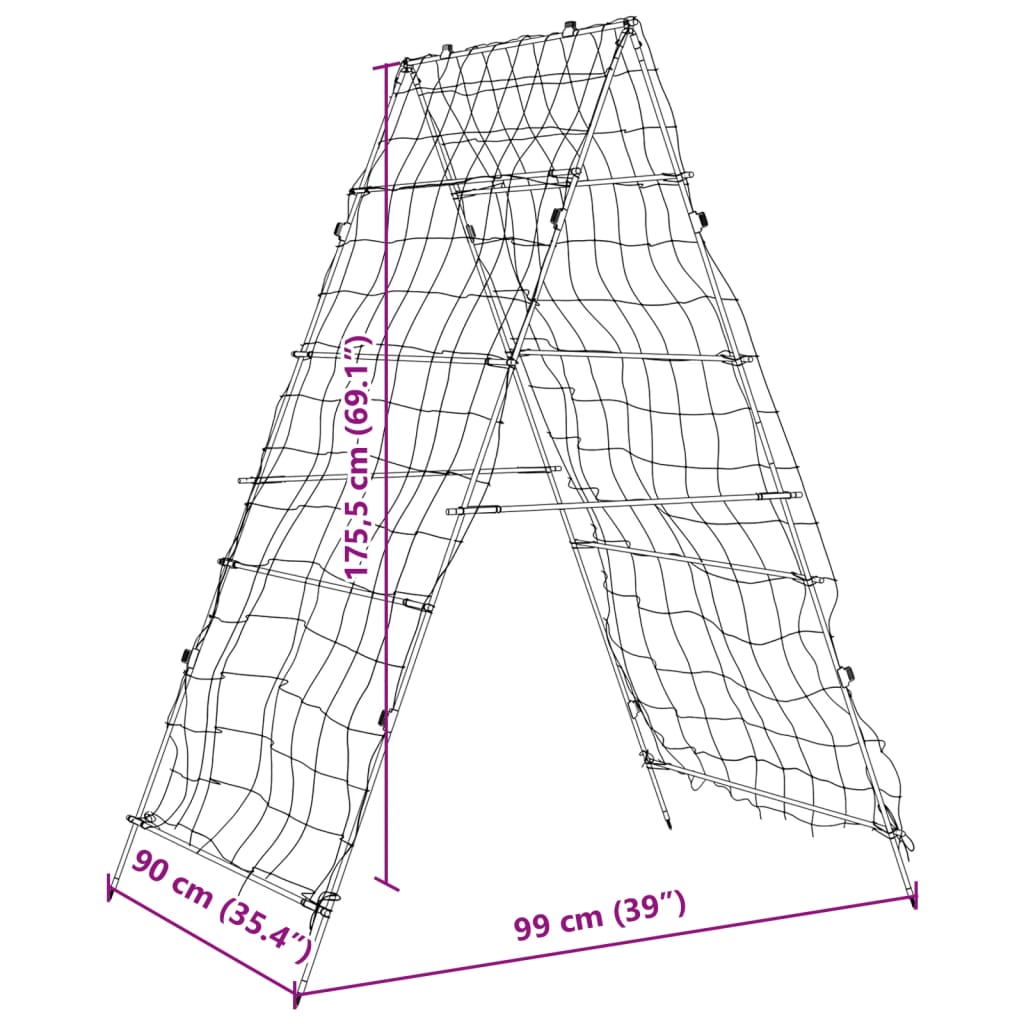 Traliccio Giardino per Rampicanti Telaio A 99x90x175,5 Acciaio - homemem39