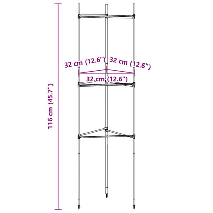 Sostegno per Pomodori 2pz 116 cm in Acciaio e PP - homemem39