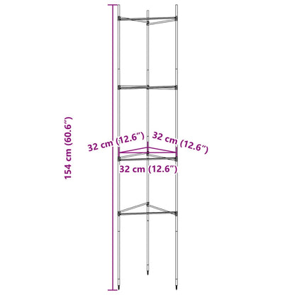 Sostegno per Pomodori 2pz 154 cm in Acciaio e PP - homemem39