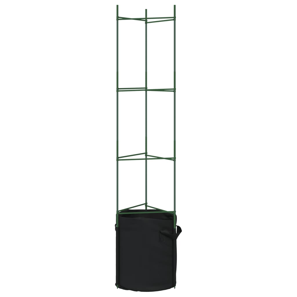 Sostegno Pomodori con Sacchetto Piante 2pz 154 cm Acciaio e PP - homemem39