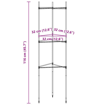 Sostegni per Pomodori 4pz 116 cm in Acciaio e PP - homemem39