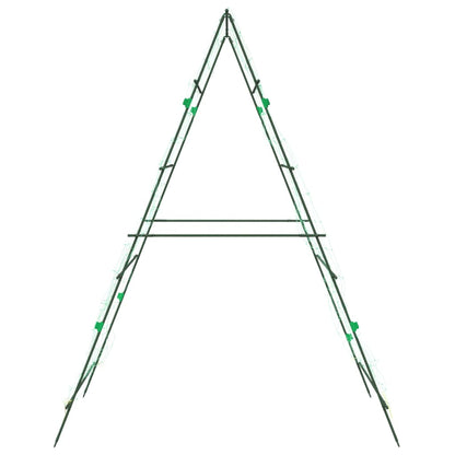 Gartengitter für Kletterpflanzen, 2 Stück, Stahlrahmen mit A-Rahmen