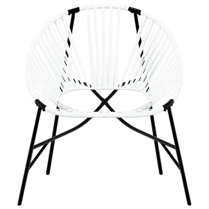 Set di Sedie da Giardino 3 pz in Polyrattan Bianco e Nero - homemem39