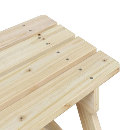 Tavolo da Picnic per 4 Bambini con Ombrellone Legno di Abete - homemem39