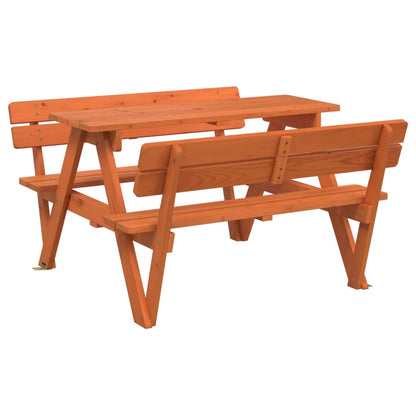 Tavolo da Picnic per 4 Bambini con Ombrellone Legno di Abete - homemem39