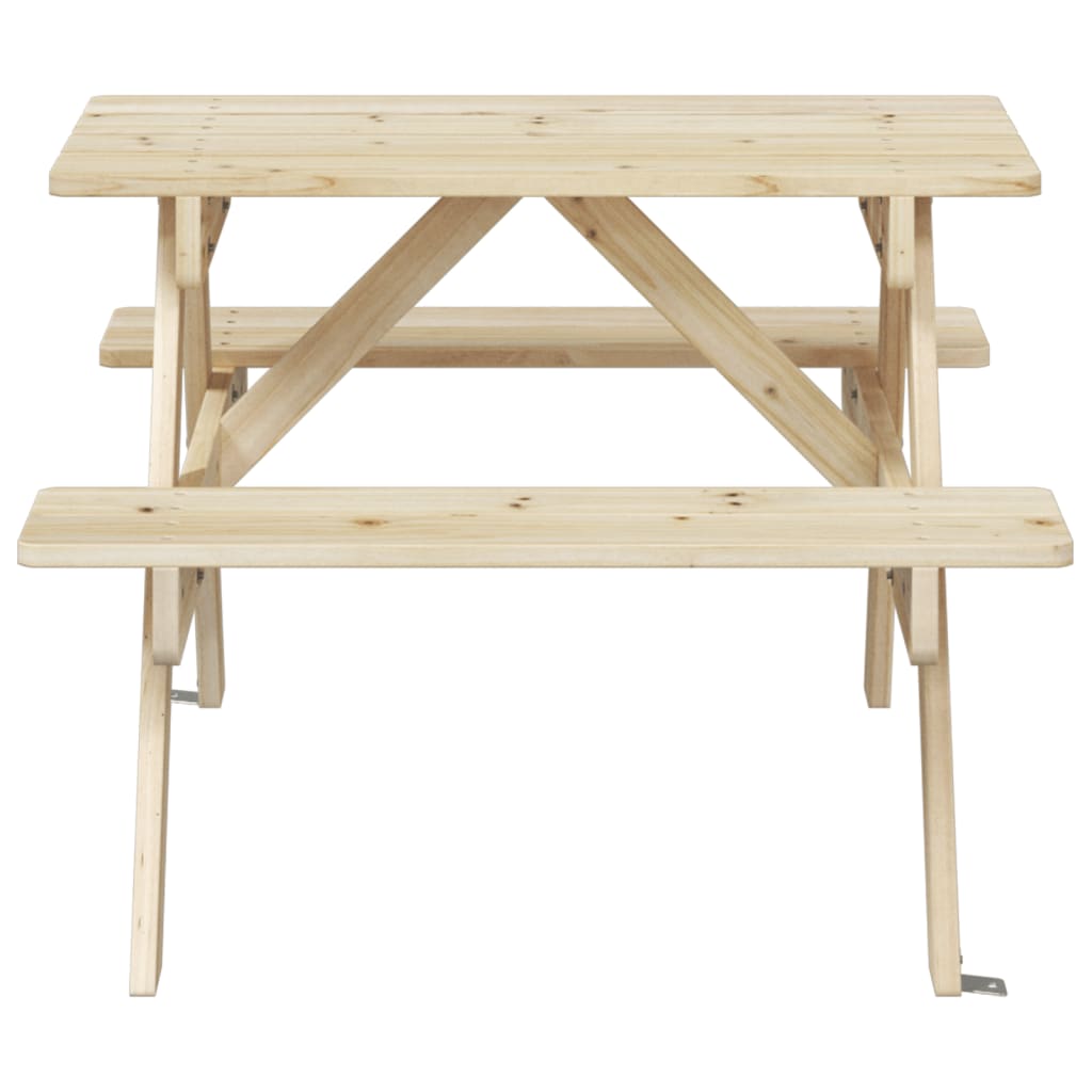 Tavolo da Picnic per 4 Bambini con Foro Ombrellone Legno Abete - homemem39