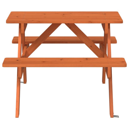 Tavolo da Picnic per 4 Bambini con Foro Ombrellone Legno Abete - homemem39