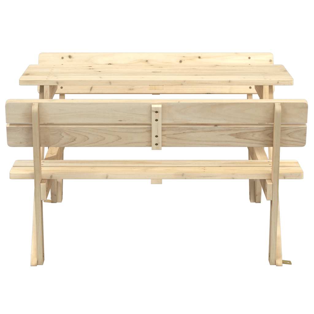 Tavolo da Picnic per 4 Bambini con Foro Ombrellone Legno Abete - homemem39