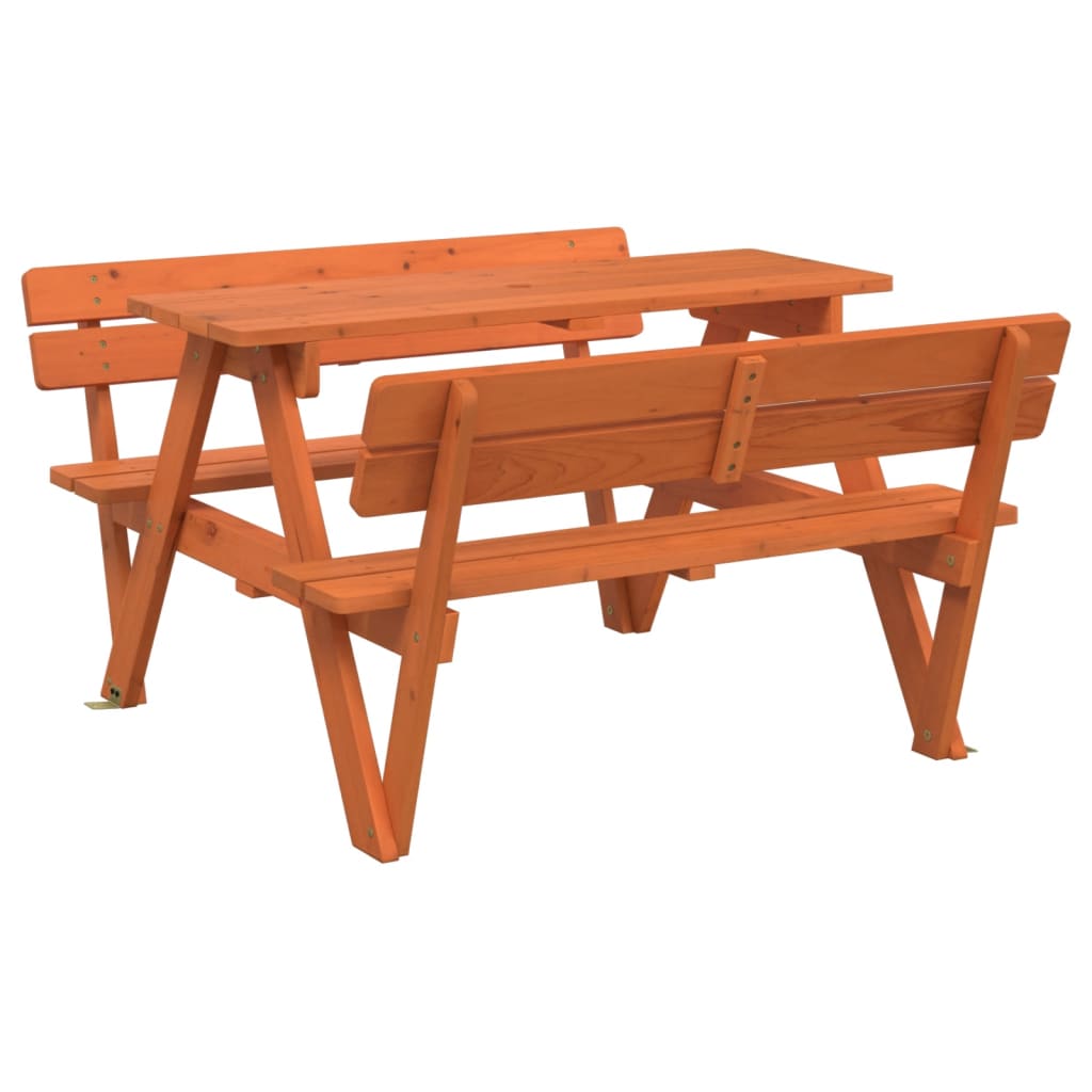 Tavolo da Picnic per 4 Bambini con Foro Ombrellone Legno Abete - homemem39