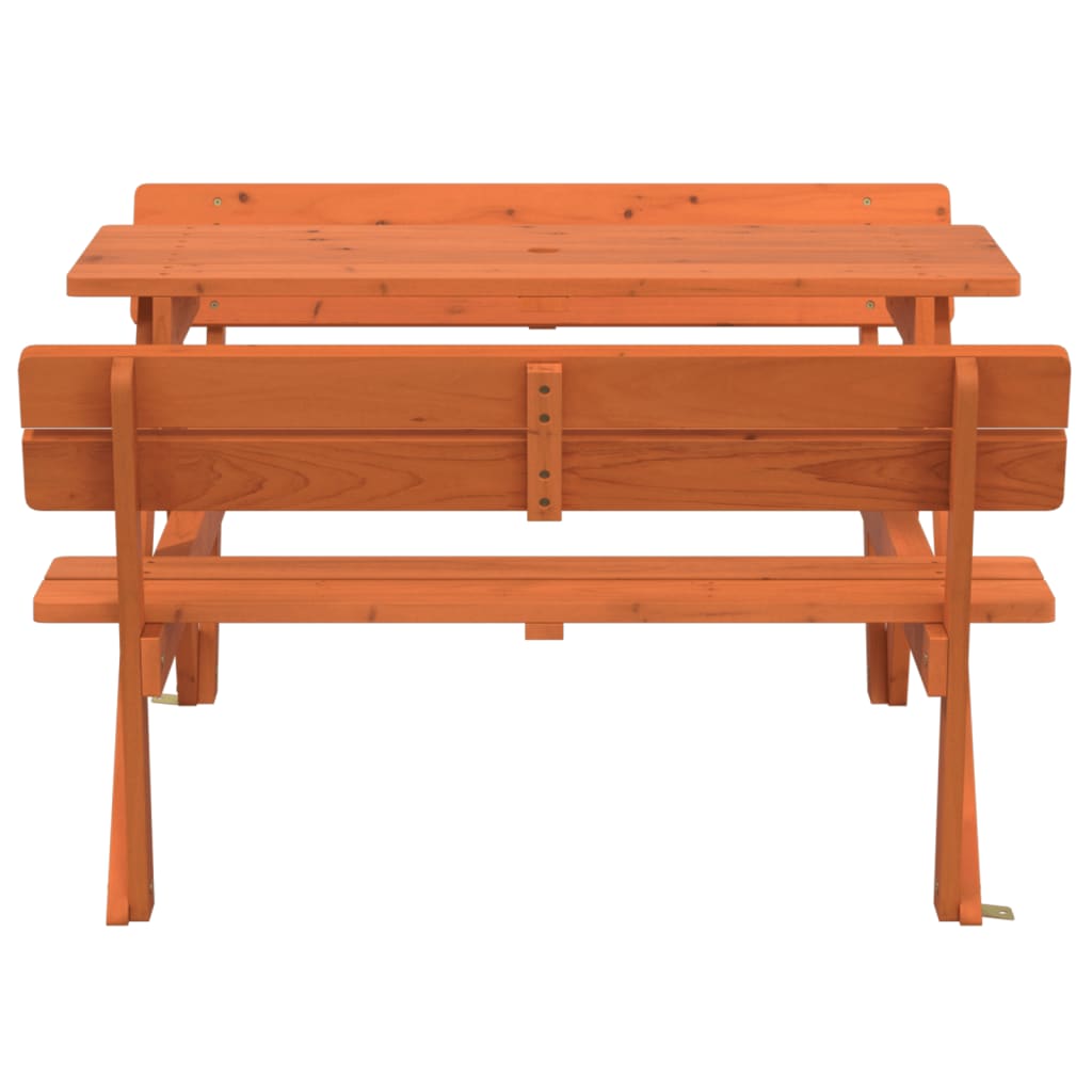 Tavolo da Picnic per 4 Bambini con Foro Ombrellone Legno Abete - homemem39