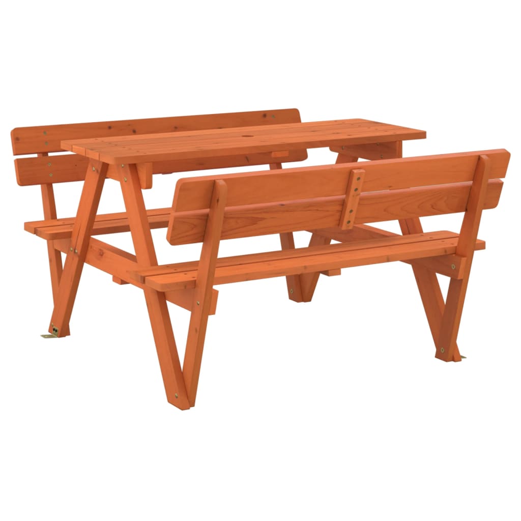 Tavolo da Picnic per 4 Bambini con Foro Ombrellone Legno Abete - homemem39