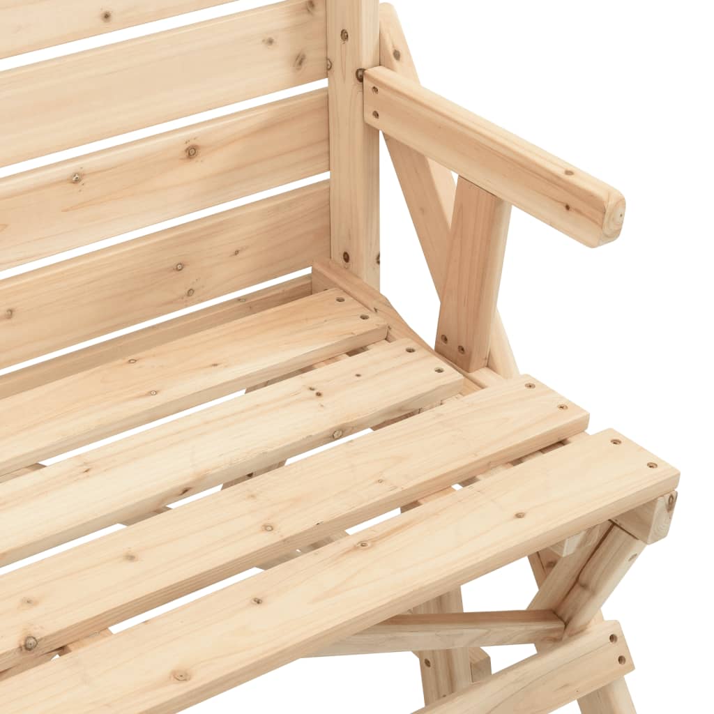 Tavolo da Picnic con Panche in Legno Abete 2-in-1 Convertibile - homemem39