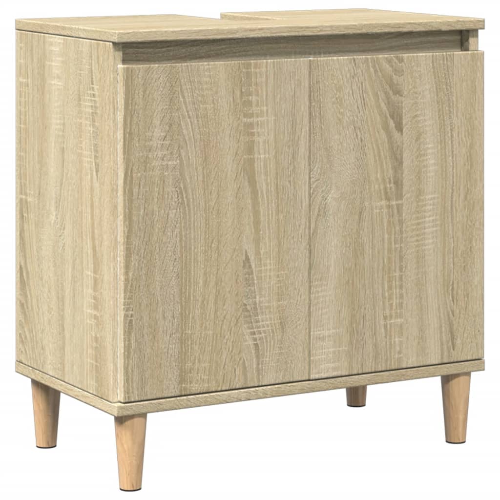 Mobile Lavabo Rovere Sonoma 58x33x60 cm in Legno Multistrato - homemem39