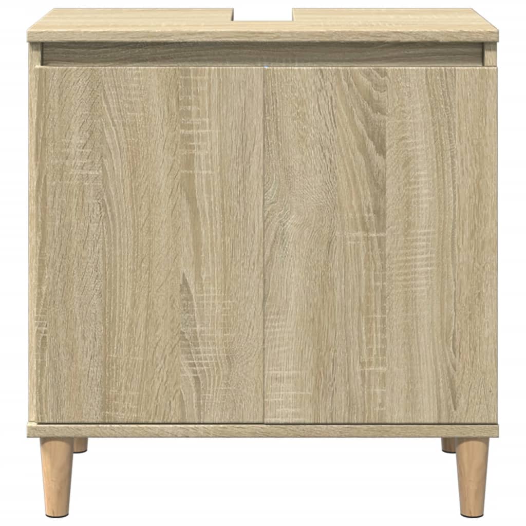 Mobile Lavabo Rovere Sonoma 58x33x60 cm in Legno Multistrato - homemem39