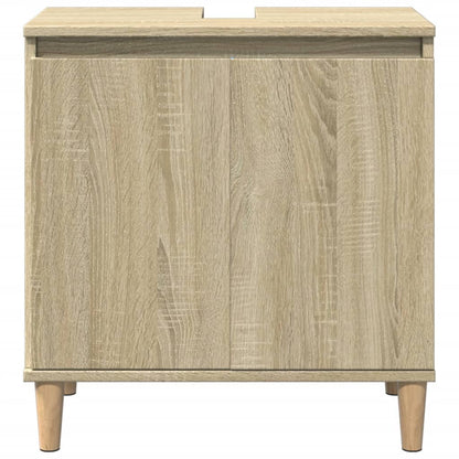 Mobile Lavabo Rovere Sonoma 58x33x60 cm in Legno Multistrato - homemem39