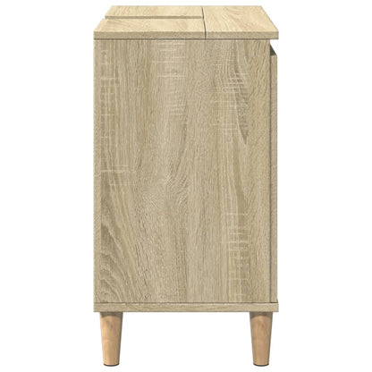 Mobile Lavabo Rovere Sonoma 58x33x60 cm in Legno Multistrato - homemem39