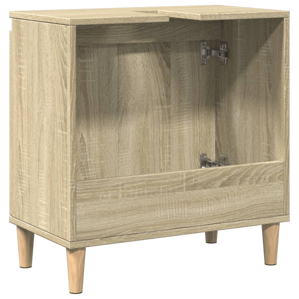 Mobile Lavabo Rovere Sonoma 58x33x60 cm in Legno Multistrato - homemem39