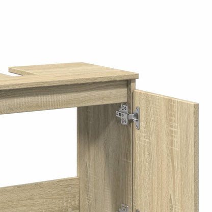 Mobile Lavabo Rovere Sonoma 58x33x60 cm in Legno Multistrato - homemem39