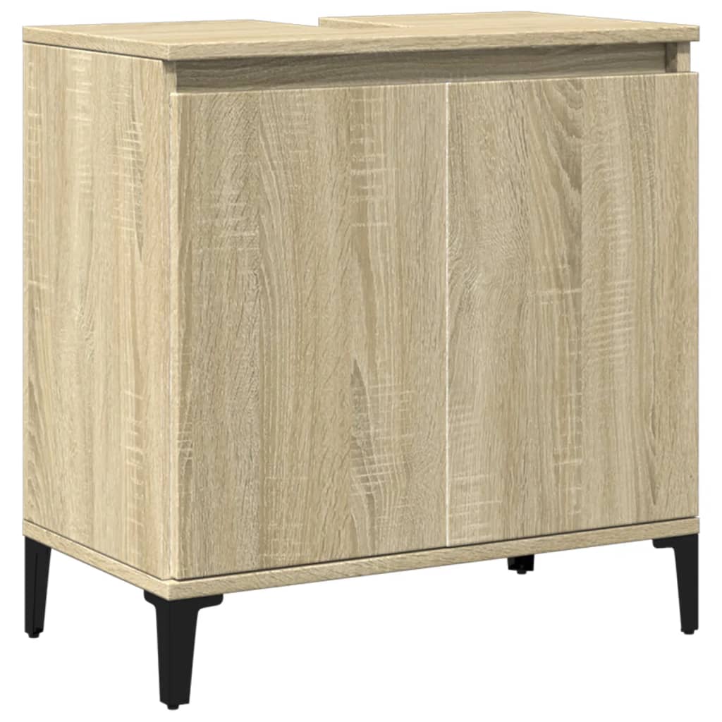 Mobile Lavabo Rovere Sonoma 58x33x60 cm in Legno Multistrato - homemem39