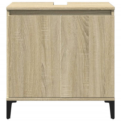 Mobile Lavabo Rovere Sonoma 58x33x60 cm in Legno Multistrato - homemem39