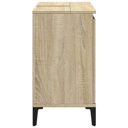 Mobile Lavabo Rovere Sonoma 58x33x60 cm in Legno Multistrato - homemem39