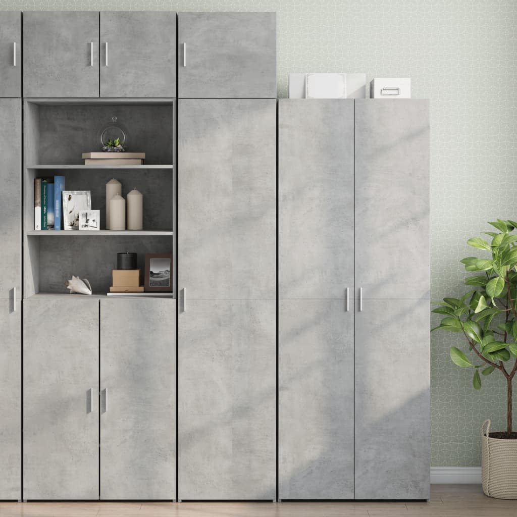 Mobile Sottile Grigio Cemento 45x42,5x225 cm in Truciolato