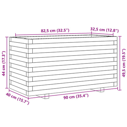 Fioriera da Giardino 90x40x49,5 cm in Legno Massello di Douglas