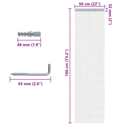 Zanzariera da Porta a Catena 56x186 cm in Alluminio - homemem39