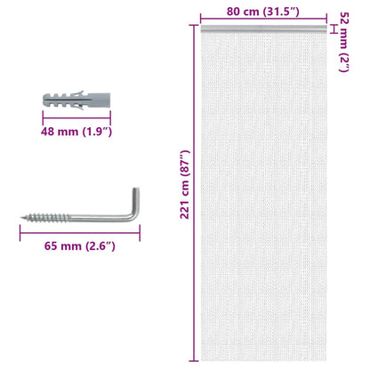 Zanzariera da Porta a Catena 80x221 cm in Alluminio - homemem39