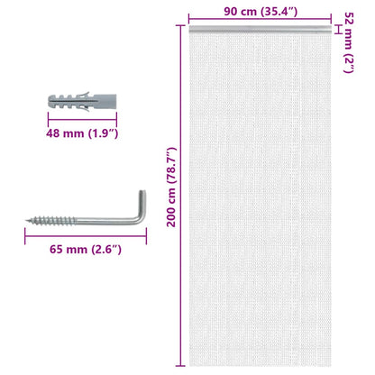 Zanzariera da Porta a Catena 90x200 cm in Alluminio - homemem39