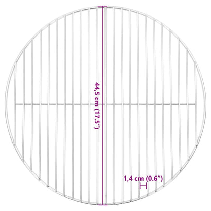 Griglia per Barbecue Rotonda Ø44,5 cm Acciaio Inossidabile 304 - homemem39