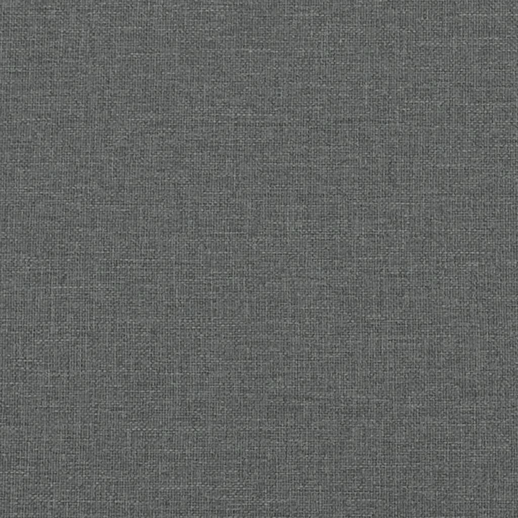 Giroletto a Molle con Materasso Grigio Scuro 140x200cm Tessuto