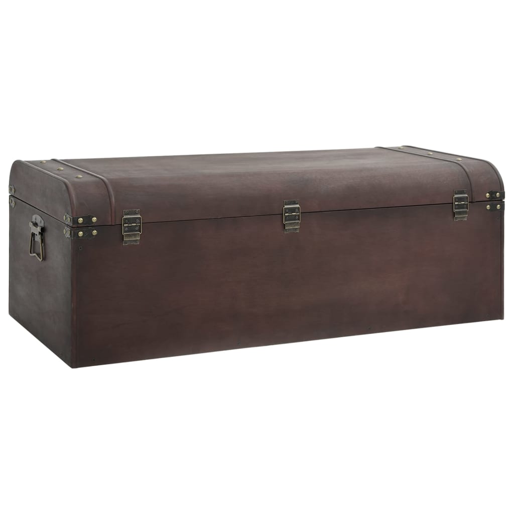 Scrigno Tesoro Chiusure Marrone Scuro 110x50x39,5cm Compensato - homemem39