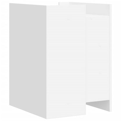 Comodino Bianco 45x50x65 cm in Legno Multistrato