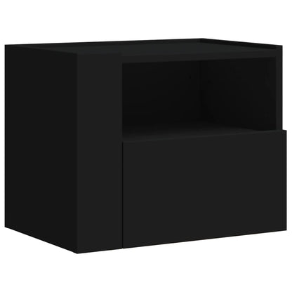 Comodini a Muro 2 pz Nero 45x30x35 cm