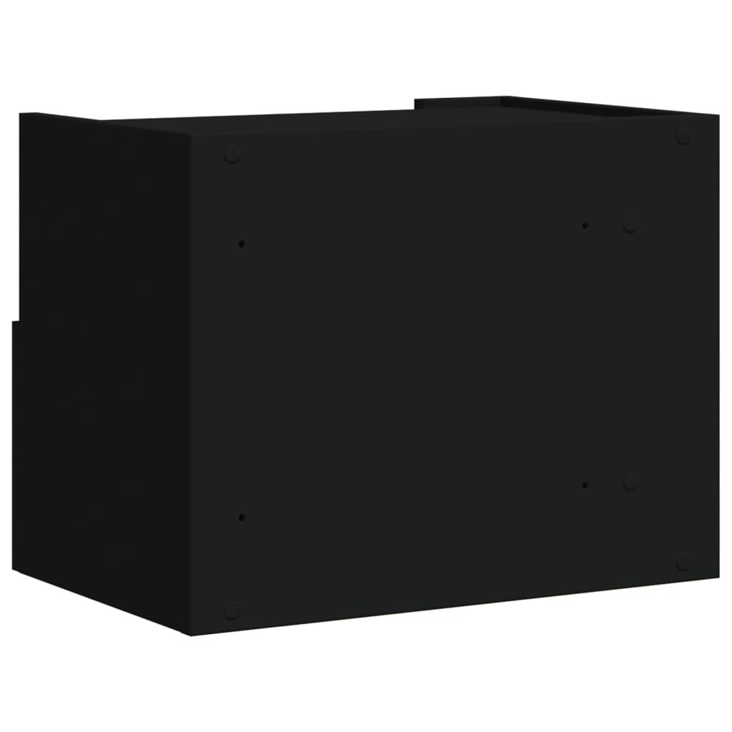 Comodini a Muro 2 pz Nero 45x30x35 cm