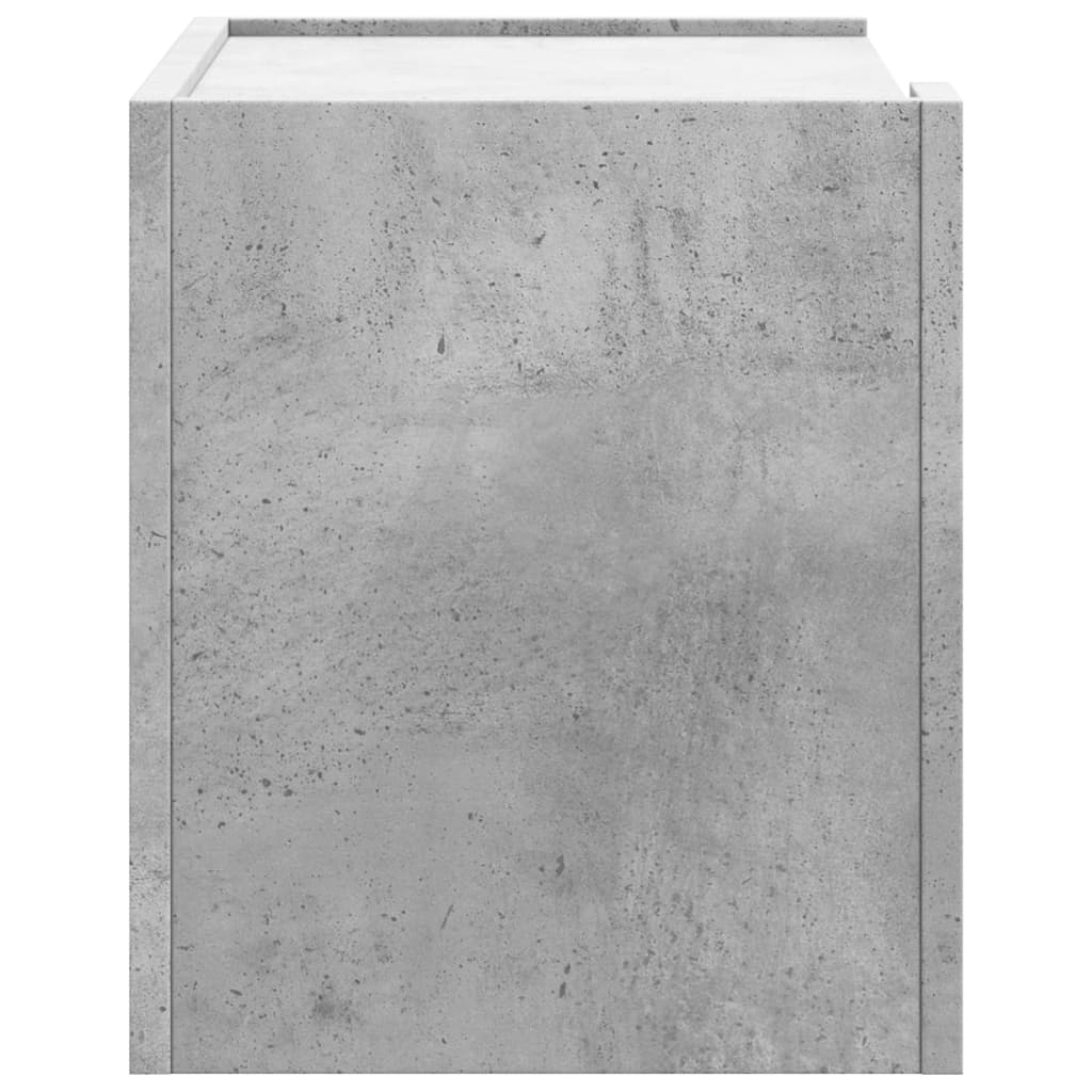 Comodini a Muro 2 pz Grigio Cemento 45x30x35 cm