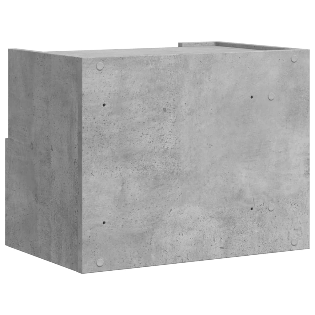 Comodini a Muro 2 pz Grigio Cemento 45x30x35 cm